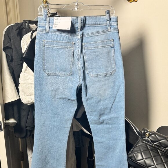 Ann Taylor Loft Patch Pocket High Rise Slim Flare - NWT - 28 R (6) - Picture 2 of 4